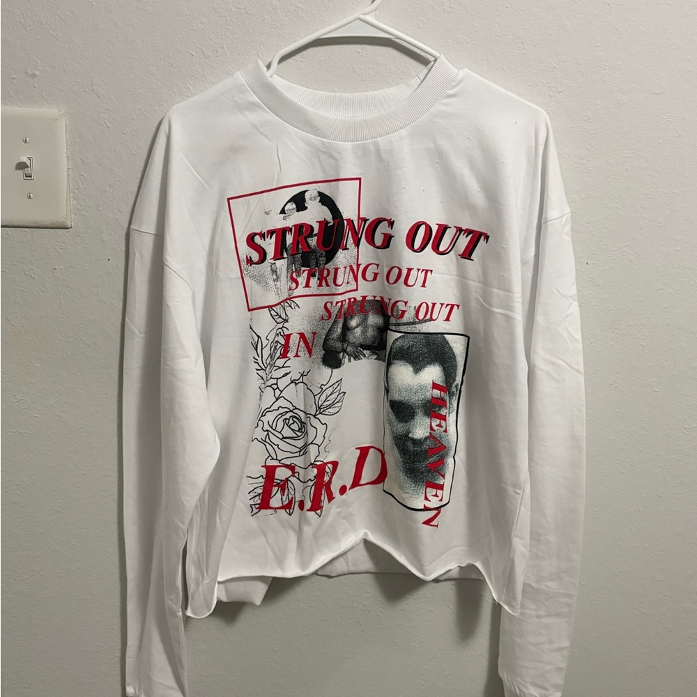 White Graphic Long Sleeve Tee